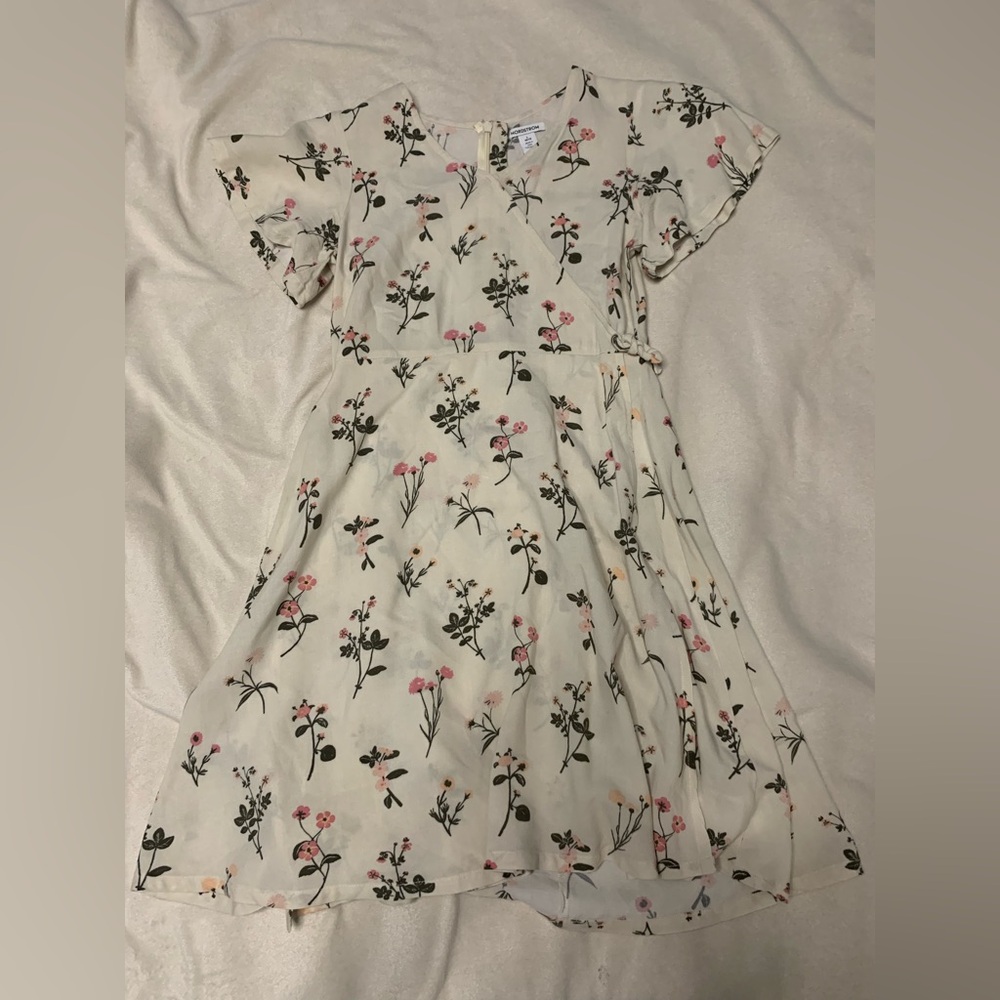 Nordstrom Cream Floral Kids Dress
